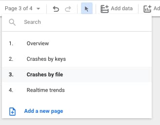 Image showing menu of Crashes by File