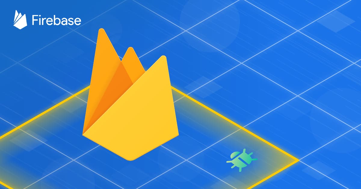Firebase logo on blue background
