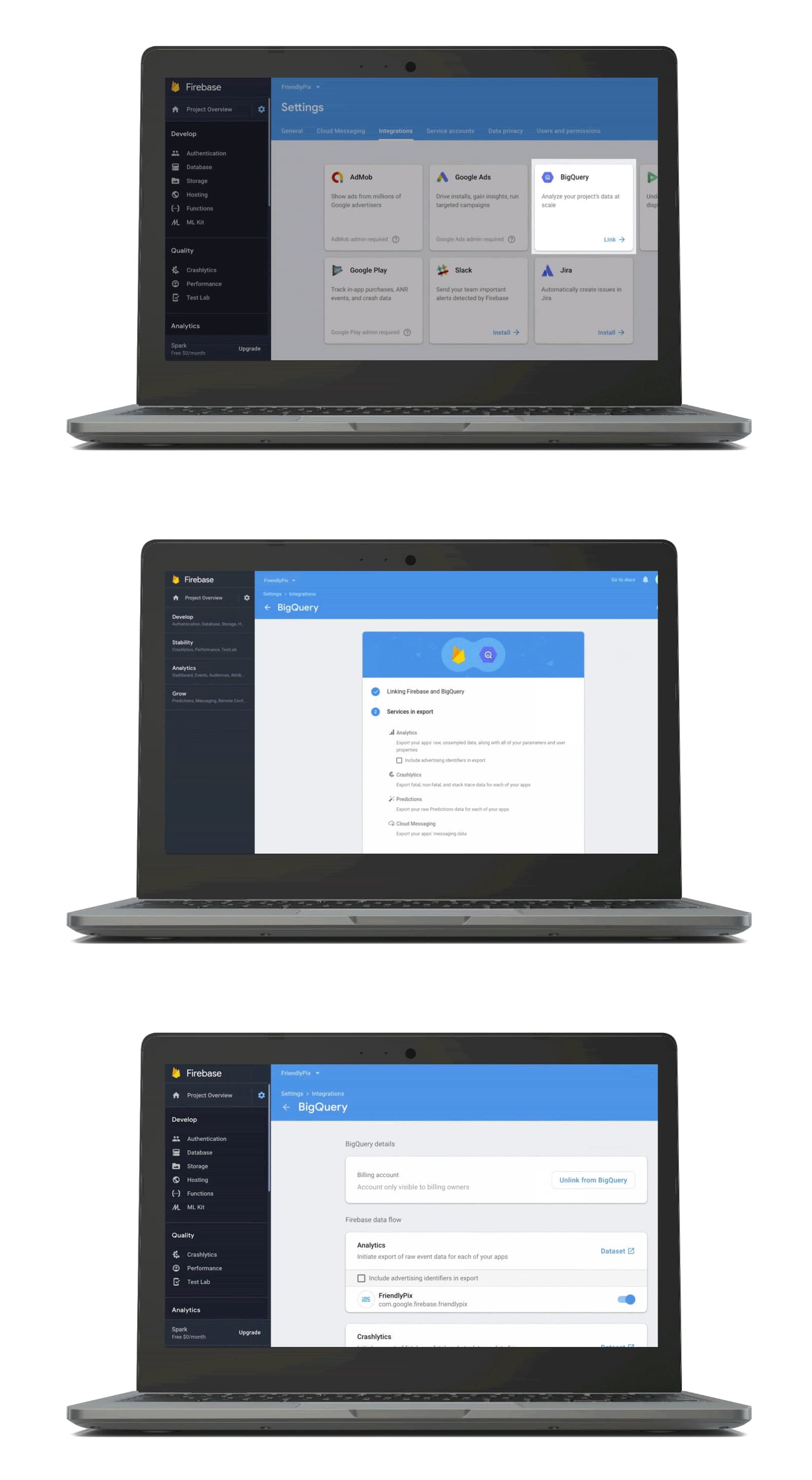 Crashlytics integrated with BigQuery