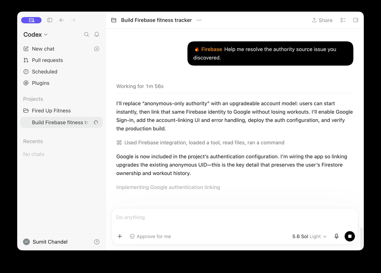 Google Sign-In integration flow