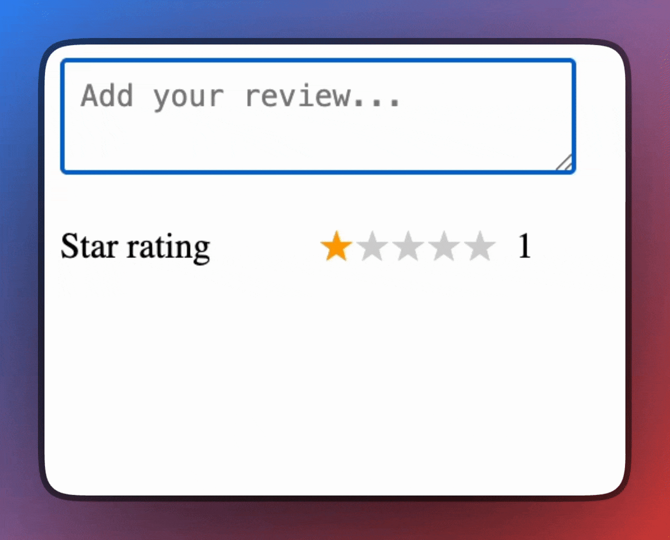 A video of the AI powered review feature running