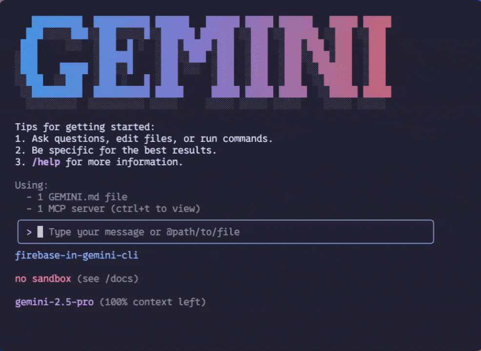 Firebase Extension for Gemini CLI in action