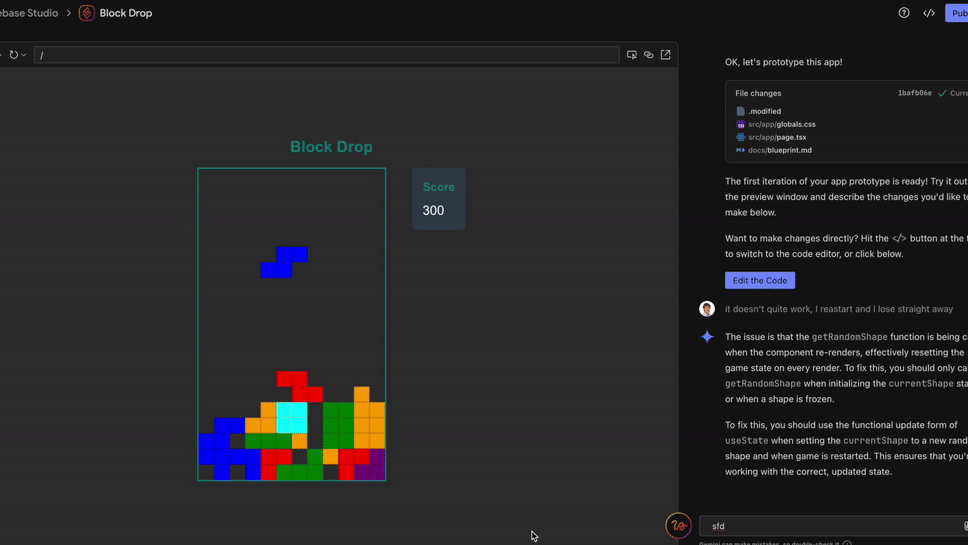 A screen recording of a colorful game with falling blocks.