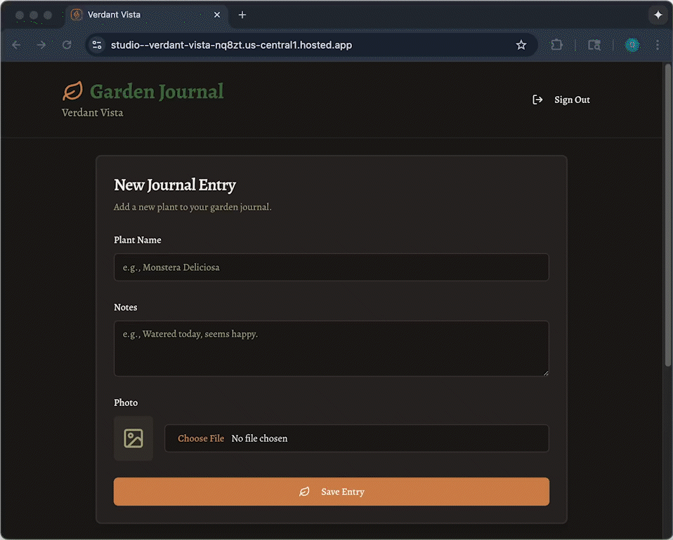 Verdant Vista Garden Journal