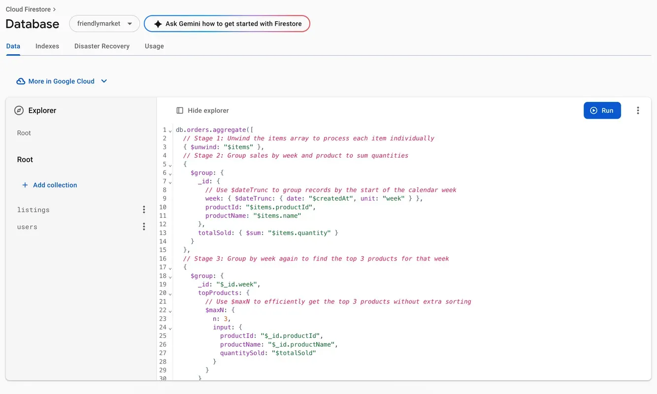 Firebase Console's new advanced query editor