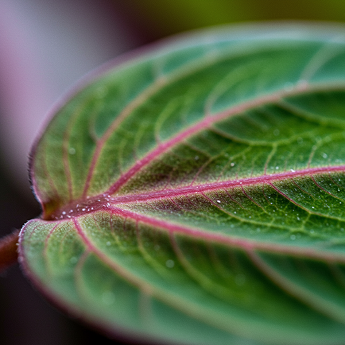 Image of a leaf of a prayer plant