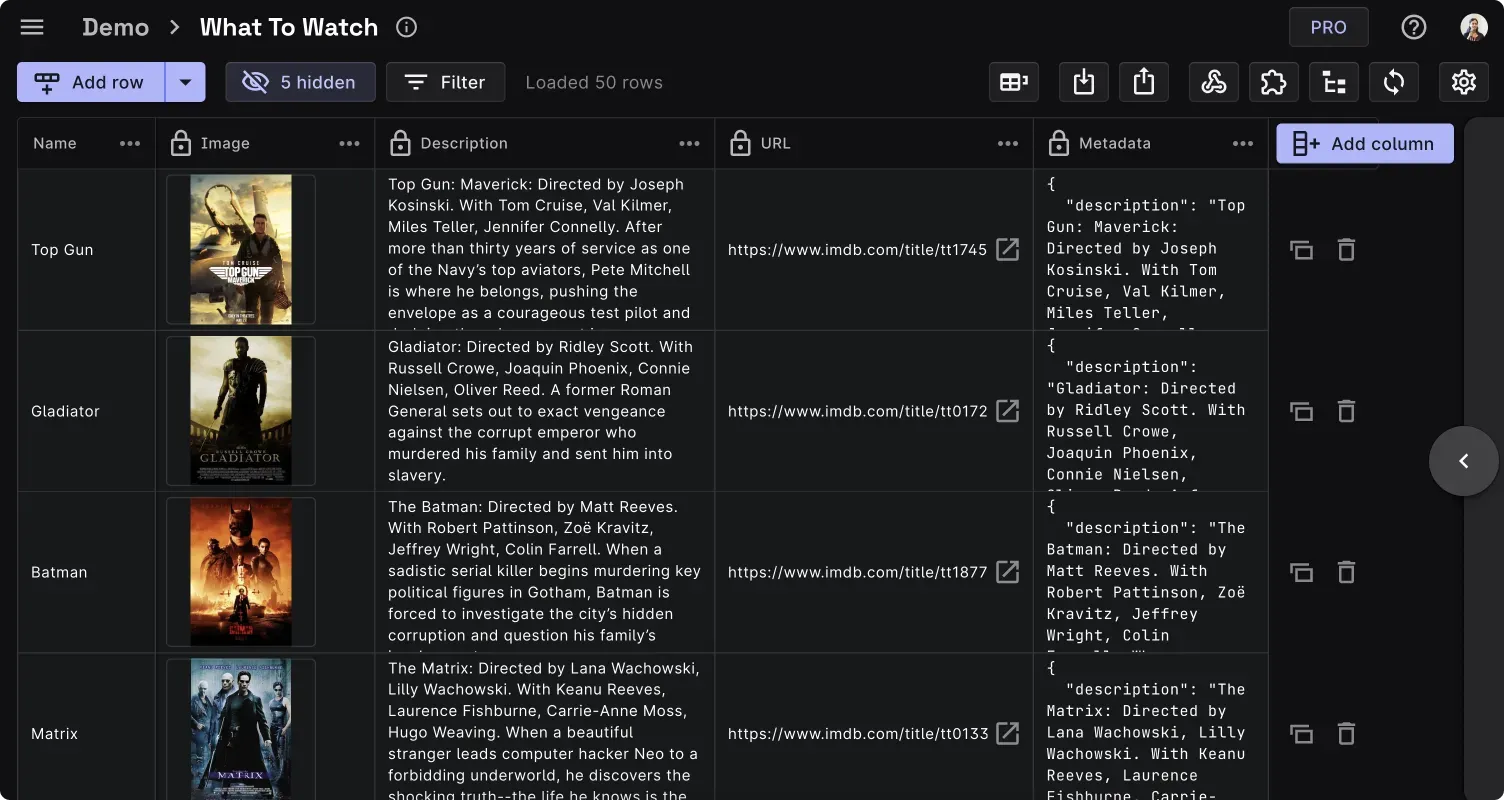 Spreadsheet-UI to manage Firestore data