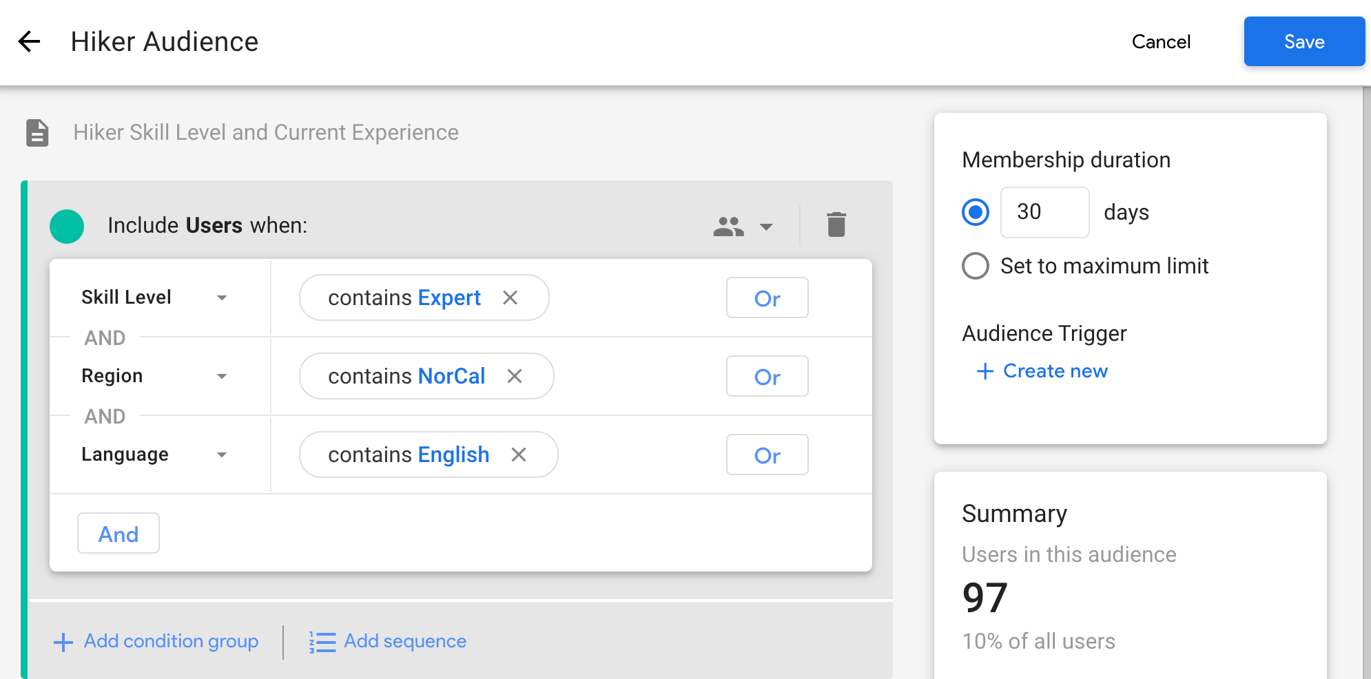 You can choose your user audience in the Firebase console.