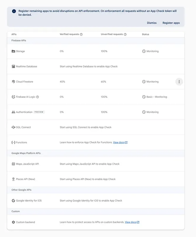 App Check Page