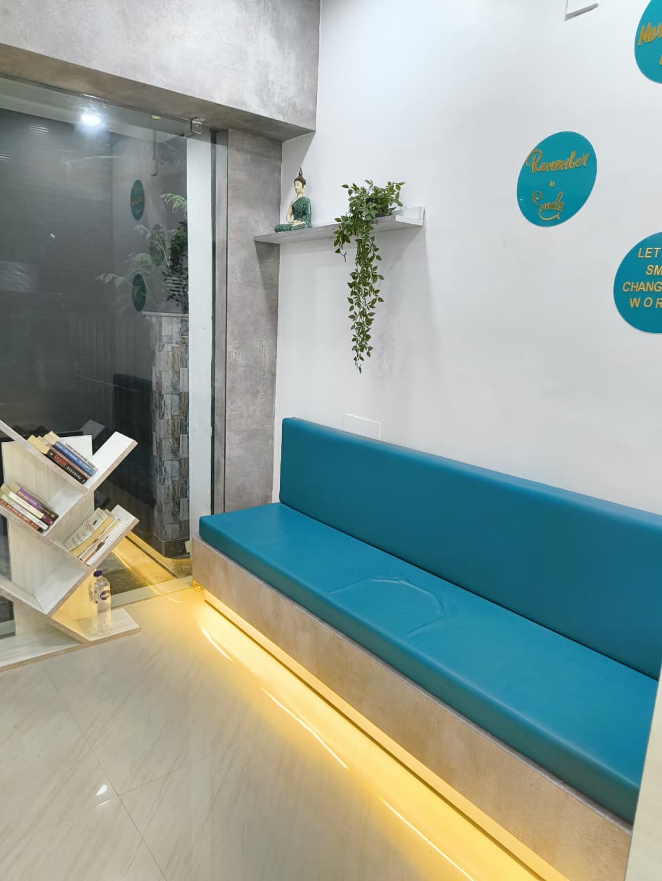 Doctor's office with desk and chairs