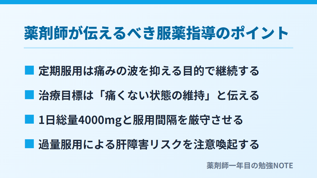 薬剤師が伝えるべき服薬指導のポイント