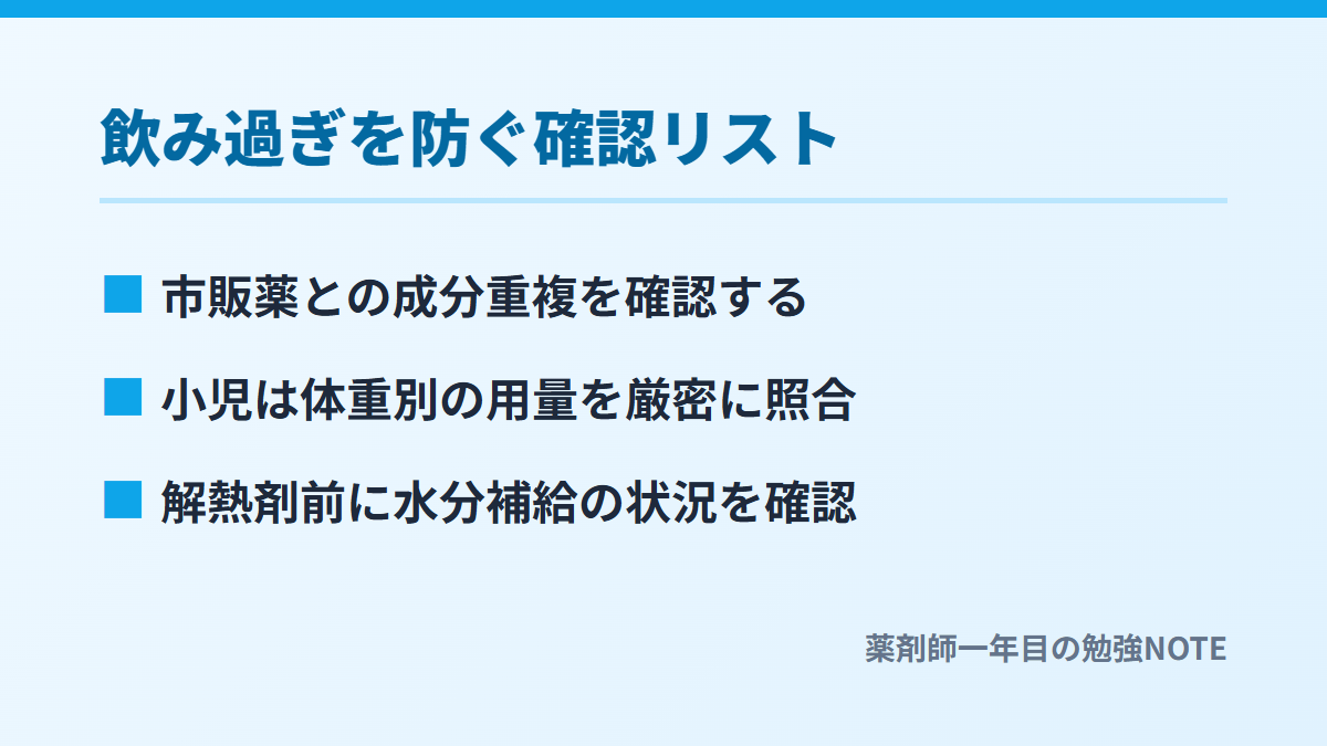 飲み過ぎを防ぐ確認リスト