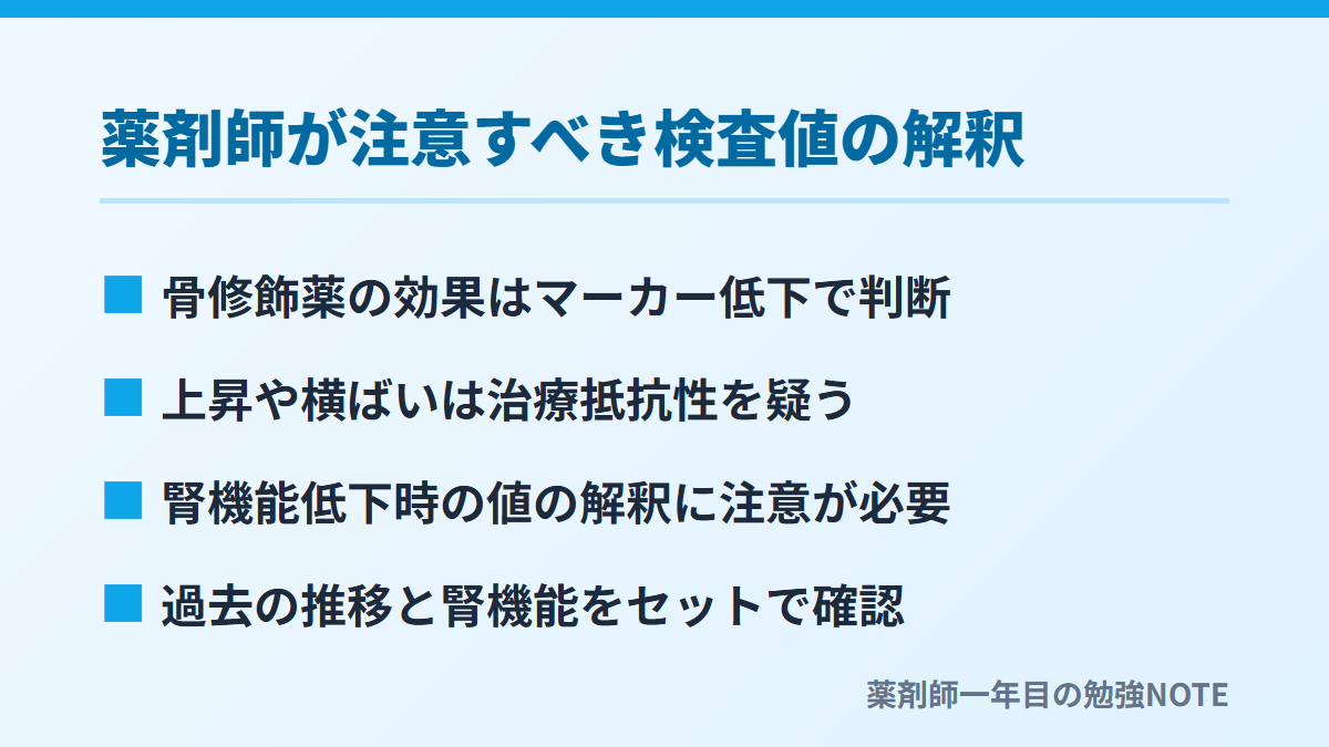薬剤師が注意すべき検査値の解釈