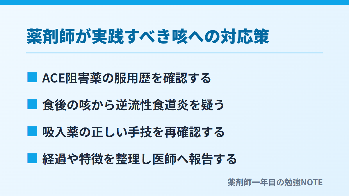 薬剤師が実践すべき咳への対応策