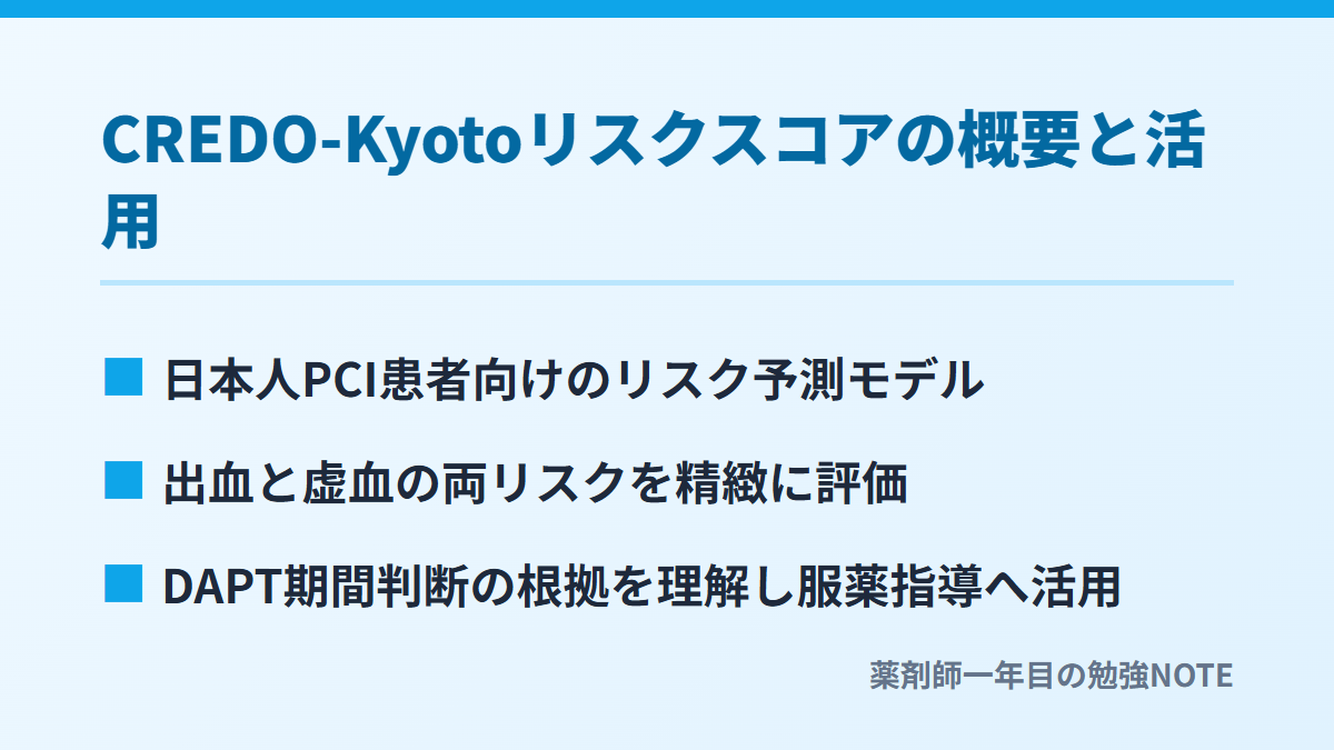 CREDO-Kyotoリスクスコアの概要と活用