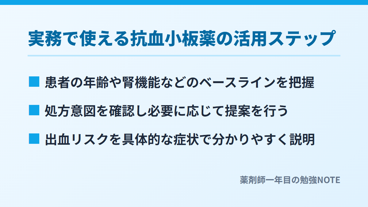 実務で使える抗血小板薬の活用ステップ