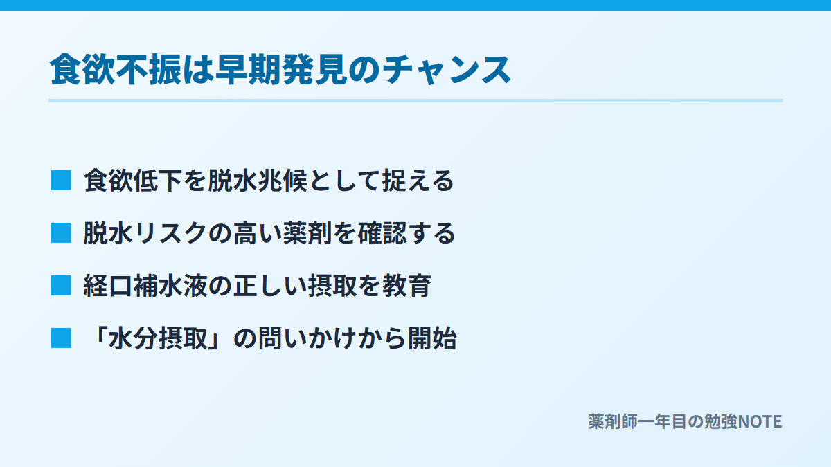 食欲不振は早期発見のチャンス