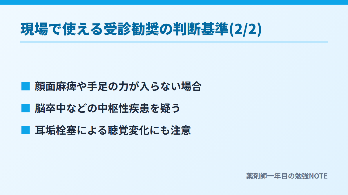 現場で使える受診勧奨の判断基準(2/2)