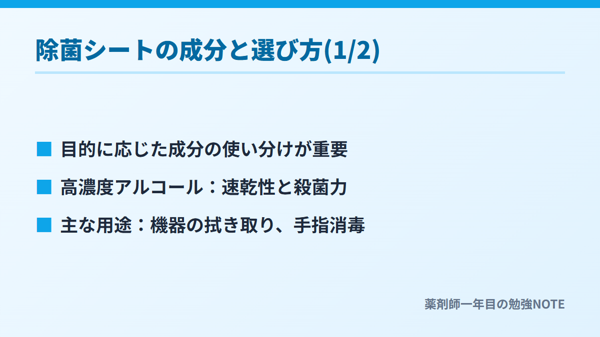 除菌シートの成分と選び方(1/2)