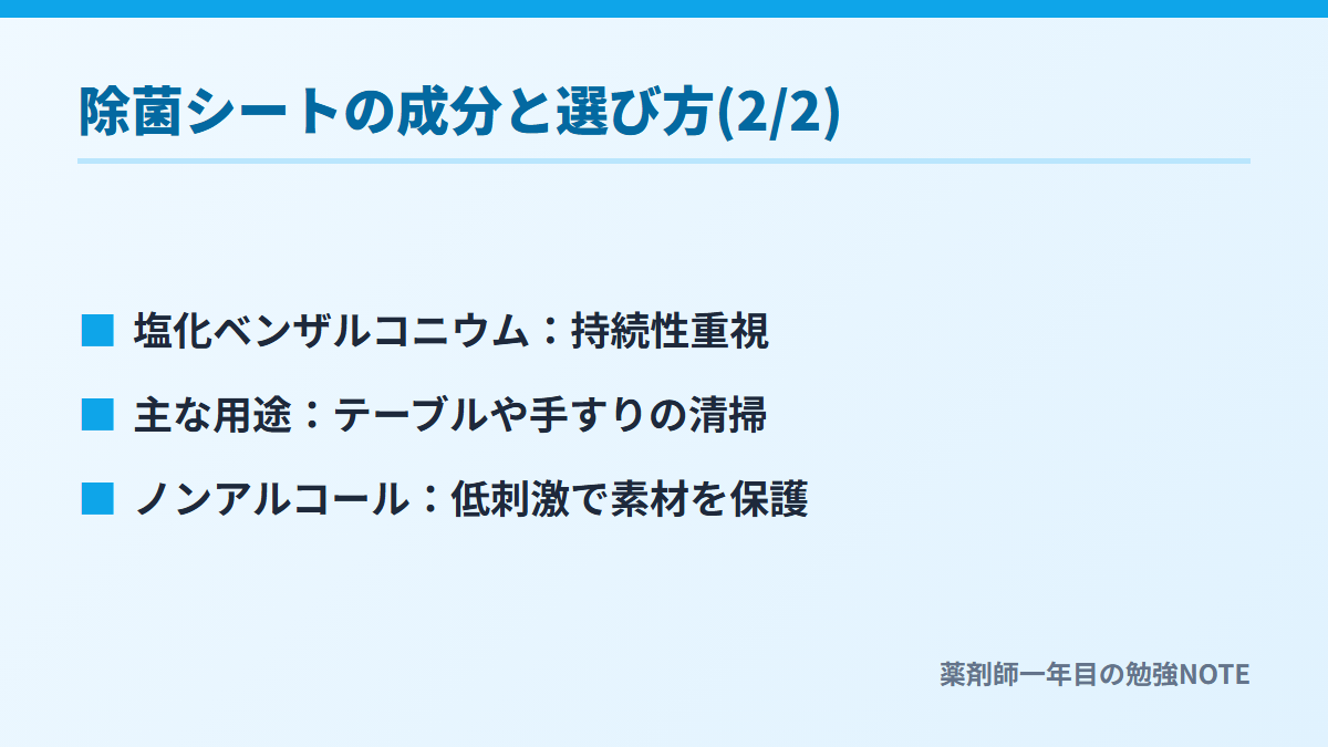 除菌シートの成分と選び方(2/2)