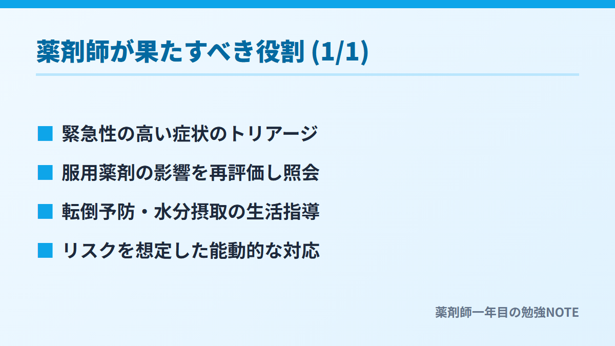薬剤師が果たすべき役割 (1/1)