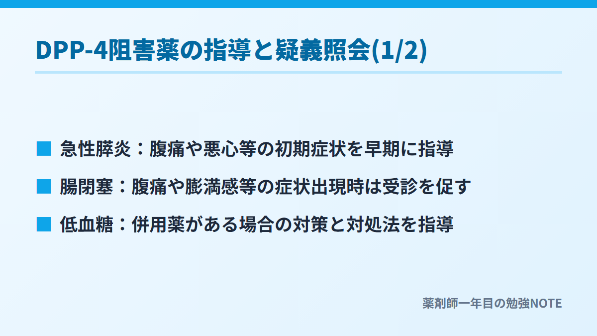 DPP-4阻害薬の指導と疑義照会(1/2)