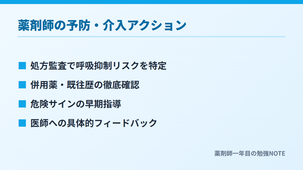 薬剤師の予防・介入アクション