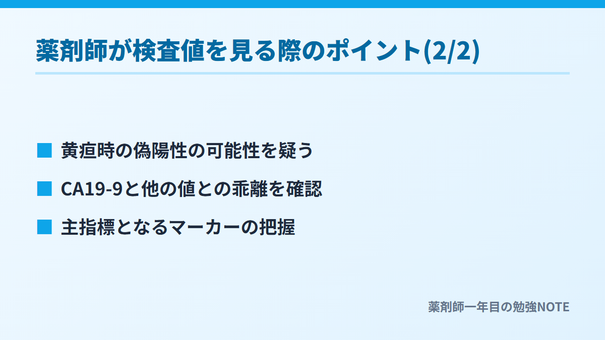 薬剤師が検査値を見る際のポイント(2/2)