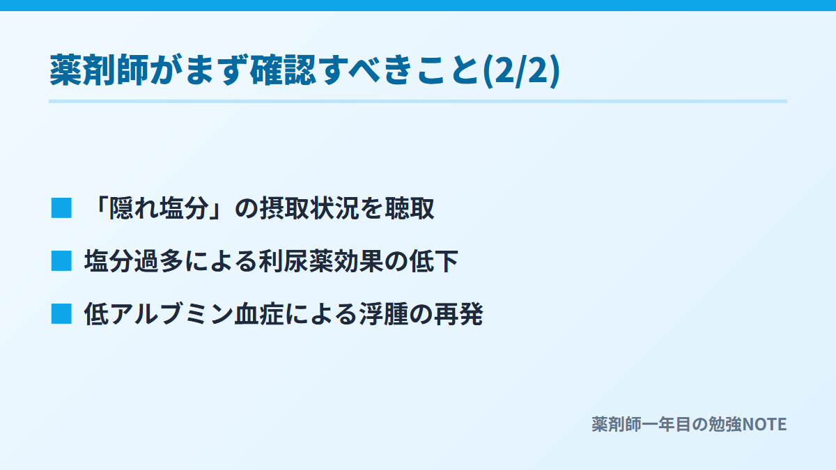 薬剤師がまず確認すべきこと(2/2)