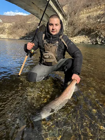 Guest catch during a guided fishing session on the Lim