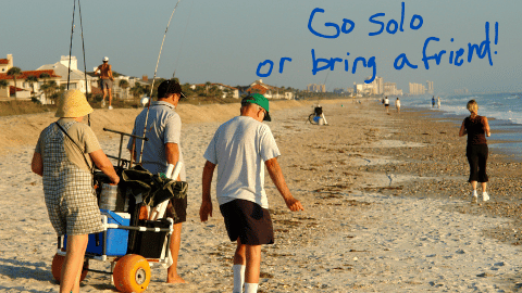 Surf fishing is fun solo or with a friend 