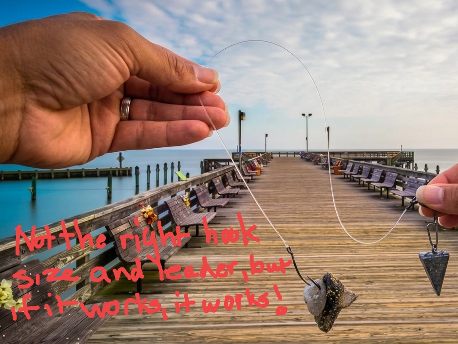 Using a fish finder rig