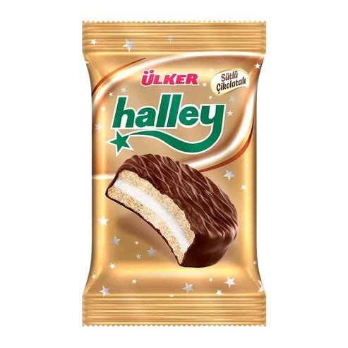 Ülker Halley Chocolate | Chocolate Covered Biscuit – Soft & Marshmallow Filling