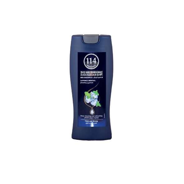 114 AMATOURY- Men Shampoo- 3 in 1- Thick & Strong- 400 ml