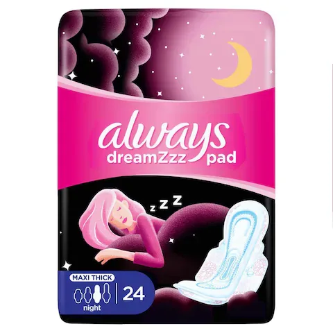 Always Maxi Cotton Soft Sanitary Pads 24 Pads – Soft Comfort & Reliable Leak Protectio