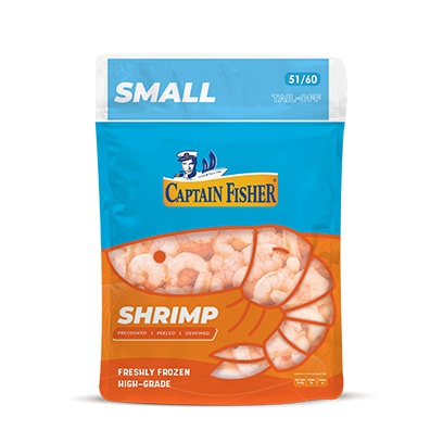 Captain Fisher Cooked Small Shrimp 51/60 | Small Cooked Shrimp – Flavorful, Convenient & Ready to Serve