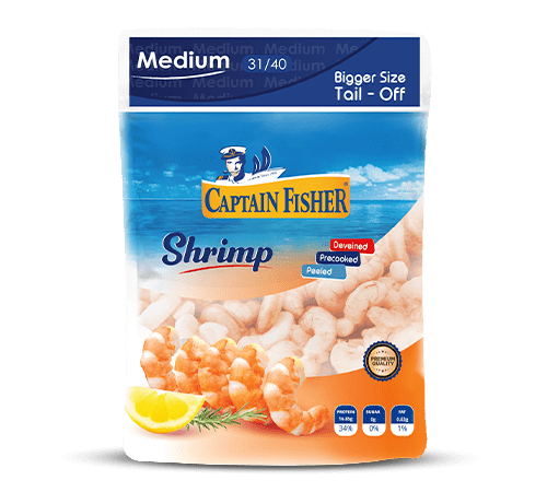 Captain Fisher Cooked medium PUD Shrimp 34 40