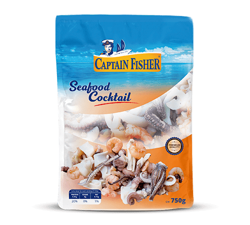 Captain Fisher Seafood Cocktail Mix | Frozen Seafood Mix – Shrimp, Squid & Surimi for Soups and Stir-Fries