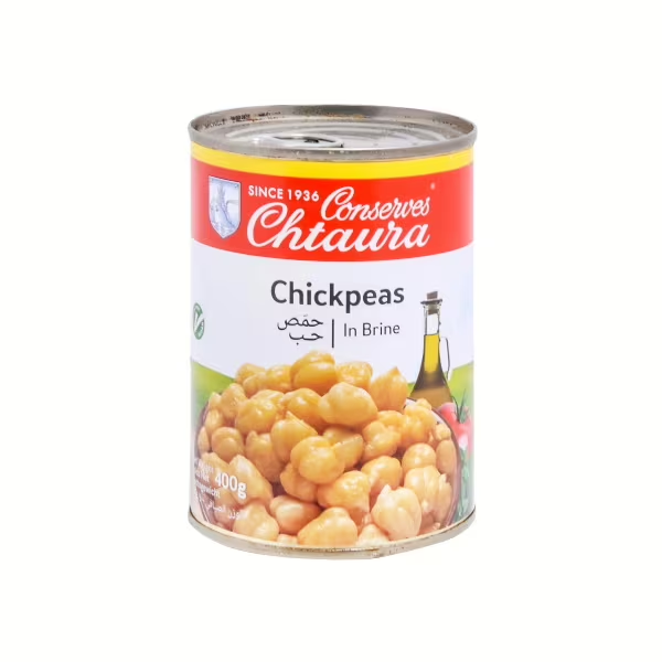 Chtoura Cooked Chickpeas Easy Open 400g | Premium Ready to Eat Chickpeas