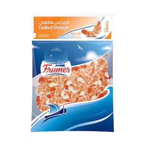 Frumer Cooked PD Small Shrimp | Peeled Cooked Shrimp – Small, Tender & Easy to Serve