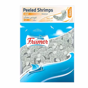 Frumer Raw Peeled Small Shrimp 71/90 Tail-Off | Raw Small Shrimp – Tail-Off, Peeled & Convenient