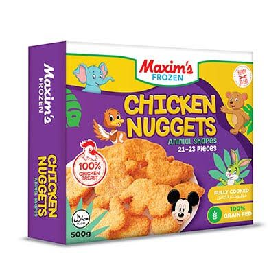 Maxims Frozen Chicken Nuggets Kids Animal Shapes | Chicken Nuggets – Crispy, Tender & Ready to Cook