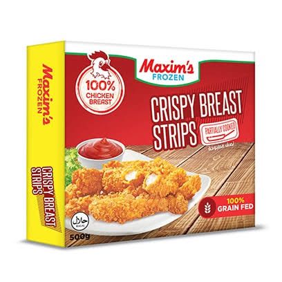 Maxims Frozen Crispy Breast Strips | Chicken Strips – Crispy, Tender & Ready to Cook