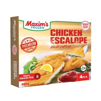 Maxims Frozen Escalope | Chicken Escalope – Crispy, Tender & Ready to Cook