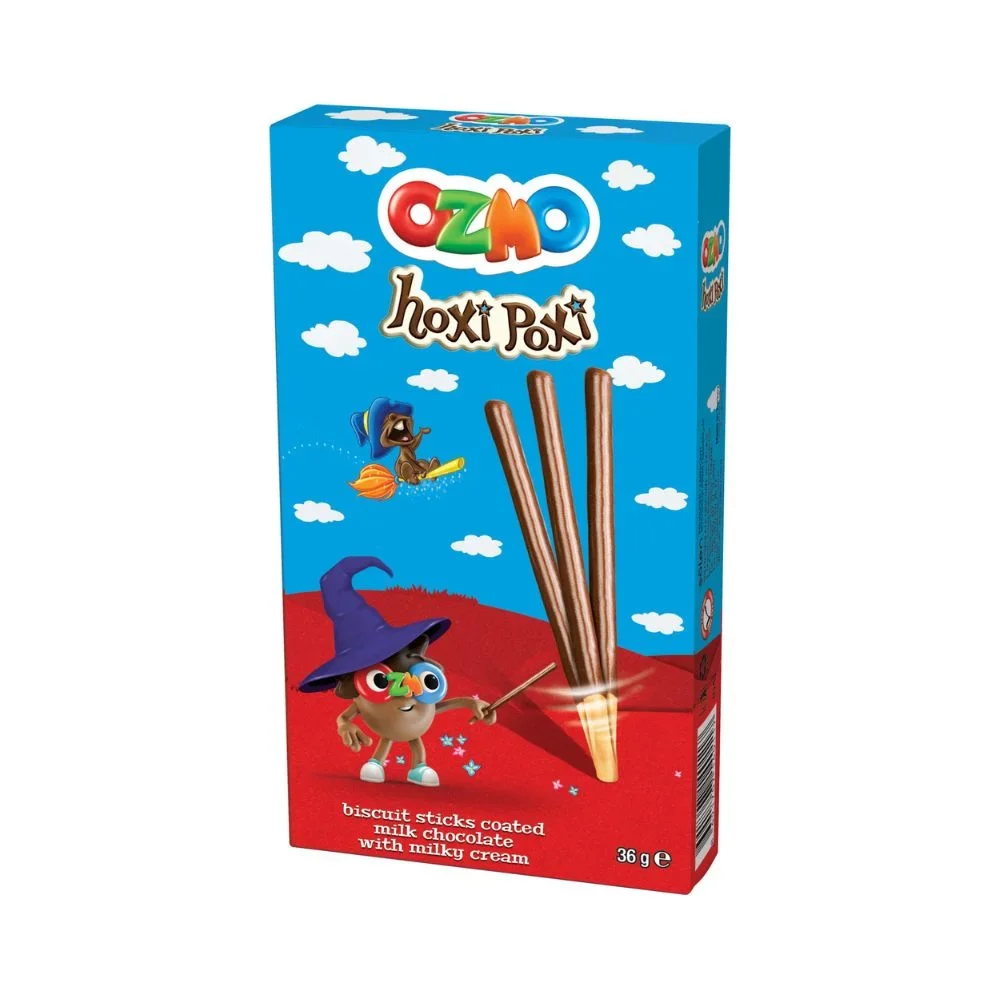 Ozmo Hoxi Poxi Biscuit Sticks | Milk Chocolate Coated Biscuit Sticks – Crunchy, Creamy & Sweet