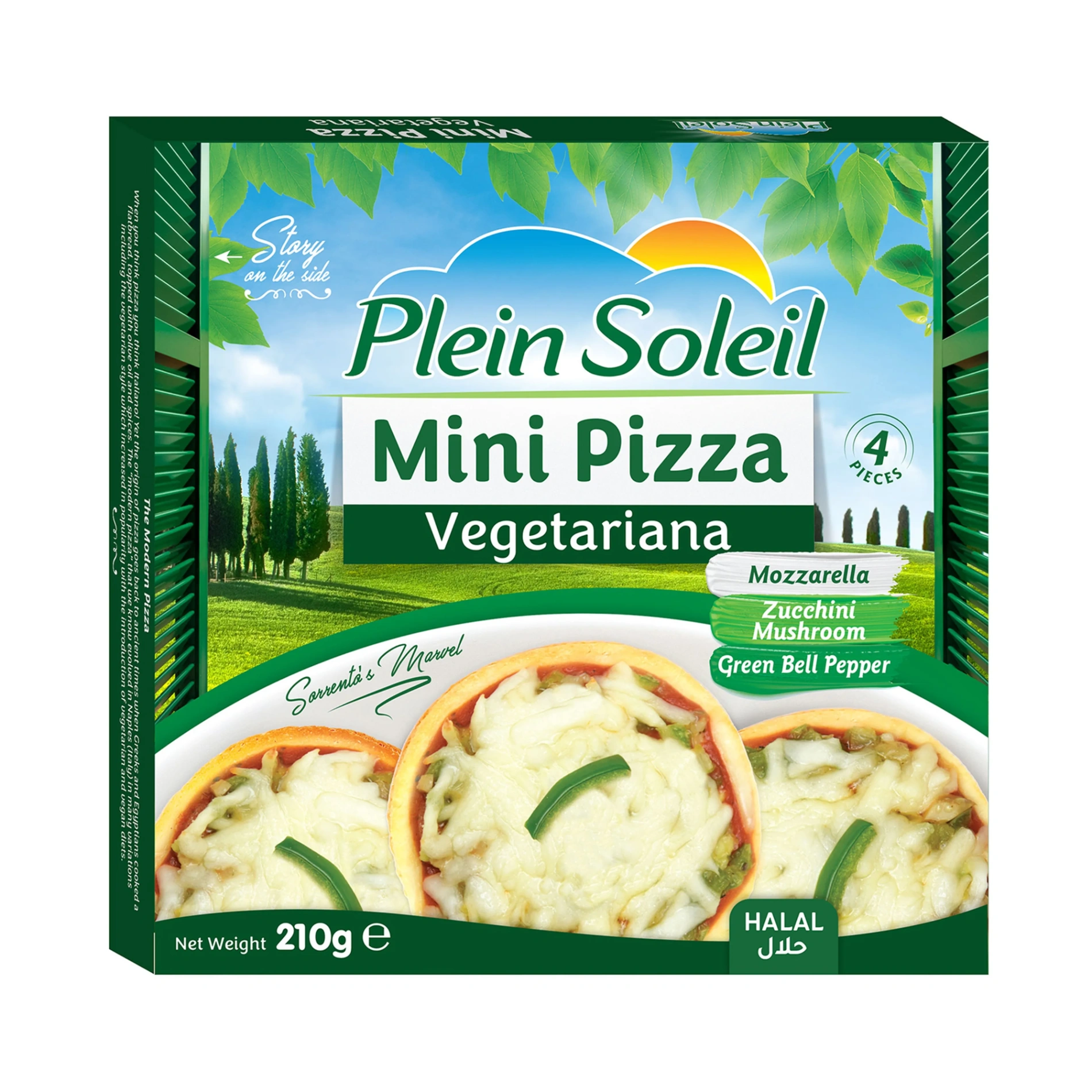 Plein Soleil Mini Pizza Vegetariana | Frozen Vegetarian Mini Pizza