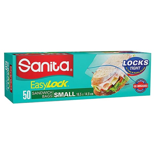 SANITA Easy Lock Zipper Bags Small | Reusable Food Storage Bags