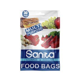 SANITA Freezer Bags 30X30 | Freezer Safe Food Bags