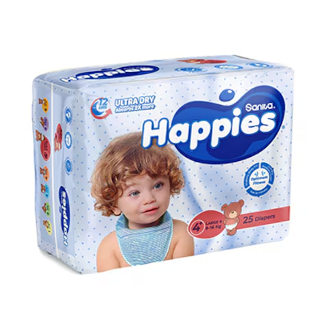 SANITA Happ Premium Large Giant Diapers | Family Size Baby Diapers