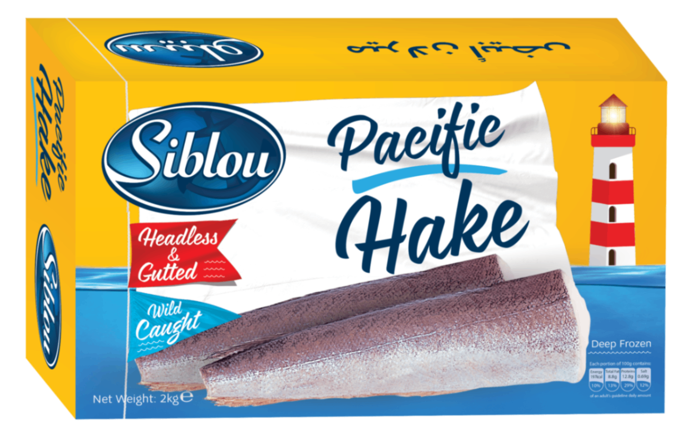 Siblou Pacific Hake Headless Tail-Off | Pacific Hake Fish – Cleaned, Frozen & Ready to Cook